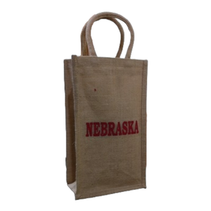 Bolsa de vino de yute al por mayor más vendida, bolsa de compras reutilizable ecológica con impresión de logotipo personalizado con soporte para botellas dividido - Product Image 6