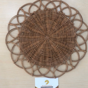 Tapis de tasse en rotin fabriqué à la main \ Matériau écologique durable | Beaux motifs | Exportation en gros - Product Image 5