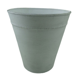 Maceta redonda de hierro con lavado blanco utilizable para el hogar, contenedores decorativos para interiores y exteriores, macetas de jardín y suministros de jardín - Product Image 2