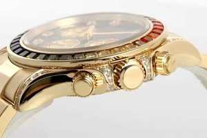 Montre mécanique de luxe pour plongeur, verre de haute qualité, acier inoxydable, or, diamant moissanite arc-en-ciel, tourbillon, montre-bracelet de 45 mm pour - Product Image 2