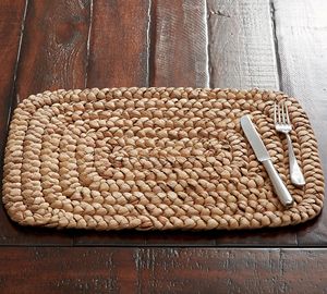 Mantel individual redondo tejido a mano Beachcomber - Product Image 4