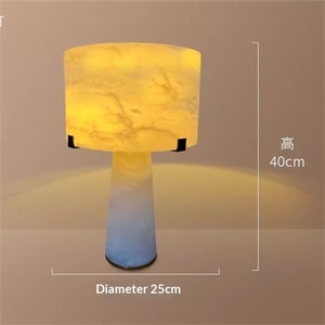 High-end Light Luxury Spanish Natural Onyx LED Table Lamp with 3000-4000K Warm Light <b>Push</b> <b>Button</b> <b>Switch</b> for Hotel Home Villa Use - Product Image 6