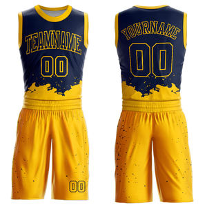 Ensemble d'uniformes de basket-ball pour jeunes sportifs avec sublimation, maillot et short, numéro de logo du constructeur - Product Image 5