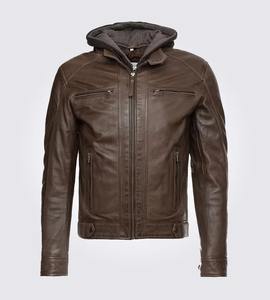 Nueva chaqueta de cuero PU de invierno, chaqueta con capucha de cuero para hombre, chaqueta con capucha de cuero para motorista para hombre de alta calidad - Product Image 1