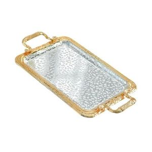 Combinación de mesa de centro de Metal, mármol, latón, tapa, borde, botes, bandeja, mármol de lujo, bloques de borde dorado, diseño creativo - Product Image 1