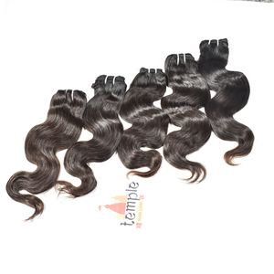 ผมต่อแบบเป็นลอนลึกสองชั้นเครื่อง100% แบบมัดไม่ผ่านการทำเคมีแบบไม่มีร่องสำหรับต่อผมมนุษย์ - Product Image 3