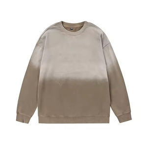 Sweat-shirt ras du cou délavé à l'acide à manches longues en coton vintage Chemises de survêtement personnalisées surdimensionnées pour hommes Vêtements pour hommes à vendre - Product Image 4