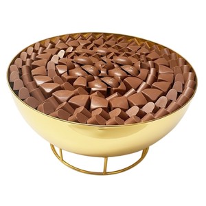 Bol de Servir Dorado de Diseño de Lujo, Elegante Bandeja para Postres, Exhibidor de Dulces para Eventos y Catering a un Precio Razonable - Product Image 1