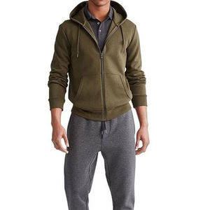 Vente en gros de sweat-shirt à capuche zippé en molleton camouflage pour hommes, lourd, doublé en polaire, veste, complet, unisexe, coton mélangé de base - Product Image 2