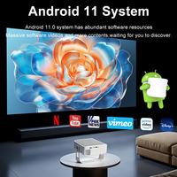 Ensemble de mini projecteur portable 1080P Full HD Projecteur vidéo Projecteur de jeu Android Projecteur 4K Mini Proyector avec sac et support