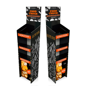 Custom Paper <strong>Pallet</strong> Rack Cardboard Store Snacks Chocolate Candy Food Floor <strong>Display</strong> Stand - Product Image 1