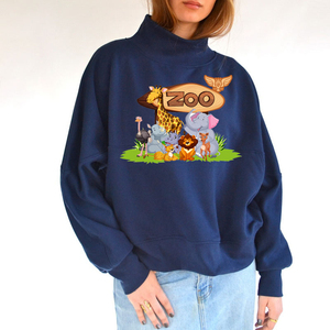 เสื้อสเวตเตอร์คอกลมสวมหัวแบบลำลองสำหรับผู้หญิงเสื้อสเวตเตอร์คอกลมใส่กลับด้านได้สำหรับฤดูใบไม้ร่วง - Product Image 2