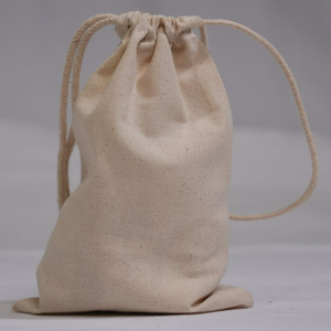 Pochette en lin et coton biologique de qualité supérieure avec logo personnalisé, bande côtelée imprimée, cordon d'étanchéité blanc pour poussière réutilisable, vente en gros - Product Image 5
