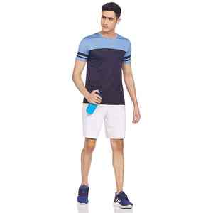 เสื้อยืดกีฬาผ้าแคนวาสคุณภาพสูง ระบายอากาศได้ดี คอกลม ทรงปกติ แห้งเร็ว แฟชั่นสำหรับออกกำลังกาย วิ่ง และเล่นกีฬา สำหรับผู้ชาย - Product Image 3