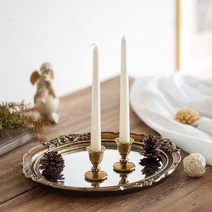 Bougeoir en métal doré fait à la main de la meilleure qualité ensemble de 2 pièces pour la maison et le mariage décoration de support de lumière d'ornement de Noël - Product Image 3
