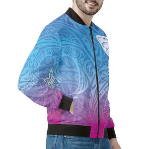 Veste bombardier blanche pour femmes au prix de gros Zeta Phi Beta Pearls Pattern Custom Mens Jacket - Product Image 5