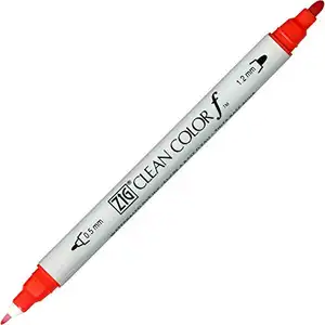 [·库雷图] 库雷图Zig双尖记号笔清洁颜色F，红色 (TCS-6000T-020) (5支) 钢笔墨笔漫画笔