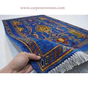 Custom Size Afghan Floral Style Handmade Wool Rug Latest Design for Home Living Area Antimicrobial and Reversible - Product Image 6