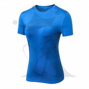 Camiseta Deportiva de Algodón 100% Transpirable de Secado Rápido con Estampado Personalizado para Mujer, Ropa Deportiva Duradera para Gimnasio y Fitness para Verano - Product Image 1