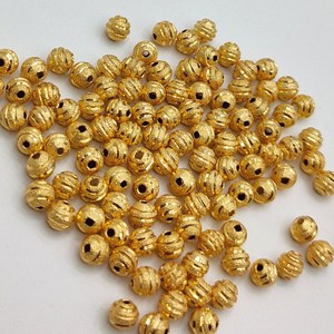 5mm CNC Designer Brass Round Nickel Free <b>Spacer</b> Beads Gold Silver Rose Gold Plated Jewelry Making Bulk Supplies Bag Packed - Product Image 5