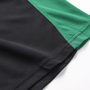 Custom <b>Men's</b> Black and <b>Green</b> Sports <b>Shorts</b> with Pocket Drawstring Printed Techniques Breathable Mesh Gym Training <b>Shorts</b> - Product Image 2