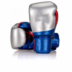 Gants professionnels de kickboxing et de boxe en cuir brillant Meilleurs gants d'entraînement pour MMA Motif imprimé personnalisé - Product Image 3