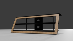 ขาตั้งทีวีอเนกประสงค์ปรับได้พร้อมชั้นวางหนังสือตกแต่งแบบบูรณาการสำหรับห้องนั่งเล่น - Product Image 3