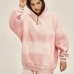 Alta calidad lavado de gran tamaño Sun Faded Pullover logotipo personalizado en blanco liso chándal con capucha hombres sudadera conjuntos - Product Image 1