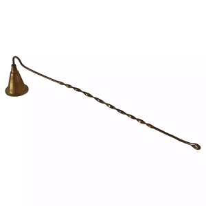 Éteignoir à bougie en laiton de style antique artisanat en métal de fantaisie - Product Image 5