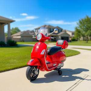 Motocicleta Eléctrica Roja ESPIDKO, Scooter Vespa Gts 12V 4.5 Ah de Litio, 102 cm, Juguetes y Accesorios para Montar con ESPIDKO Rojo 42913 - Product Image 3