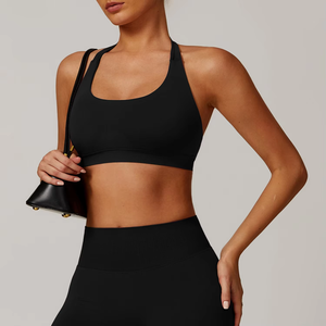 บราสำหรับเล่นกีฬาผู้หญิงมีแรงกระแทกสูงระบายอากาศได้ดีแผ่นรองด้านบนถอดออกได้ง่ายสำหรับโรงยิมขนาดพิเศษเป็นมิตร - Product Image 2