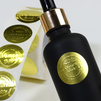 Étiquette de parfum personnalisée en aluminium et vinyle avec feuille d'or, logo privé, étiquette pour flacon en verre, autocollant cosmétique imprimé sur mesure