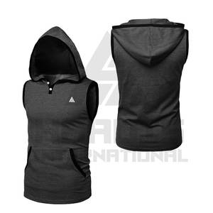 Men's Fitness <b>Sleeveless</b> <b>Hoodie</b> Gym Exercise <b>Hoodie</b> Hot Sale Gym Men Sports Fitness Gym Wear <b>Sleeveless</b> <b>Hoodie</b> - Product Image 6