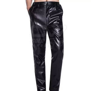 Pantalons en cuir pour hommes Offres Spéciales d'usine Pantalons en cuir pour hommes avec pantalons en cuir pour hommes chauds en polaire - Product Image 3