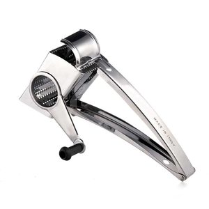 Grattugia manuale in acciaio inossidabile di produzione italiana per noci di cioccolato al formaggio-con utensile a rullo rimovibile - Product Image 1