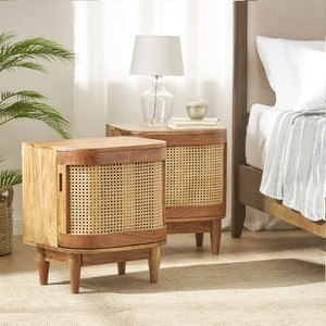 Table de chevet en rotin en bois moderne de haute qualité pour chambre à coucher bohème armoire de chevet naturelle meubles de maison fabriqués au Vietnam - Product Image 5