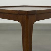 Table basse carrée moderne pour salon, en bois d'hévéa, placage MDF, frêne, durable, OEM ODM, garantie 1 an, marque PKP