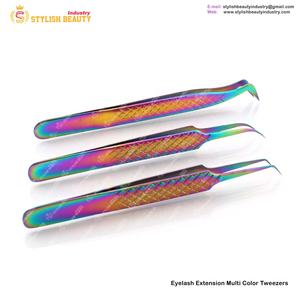 Pinzas de pestañas de acero inoxidable con logotipo personalizado de alta calidad, herramienta de etiqueta privada a granel para extensiones de pestañas - Product Image 6