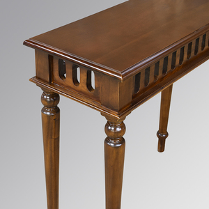Mesa Consola Minimalista Aloka de Madera Maciza Marrón, Tradicional para Sala de Estar, Oficina en Casa, Comedor, Ecológica, Impermeable y Decorativa - Product Image 4