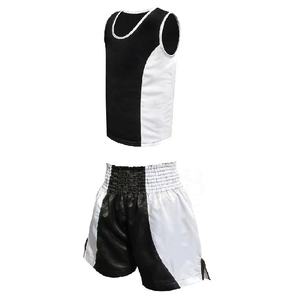 Haut de boxe en polyester personnalisé kit court gilet ensemble uniforme de boxe personnalisé nouveau design costume de sport uniforme de boxe en gros - Product Image 1
