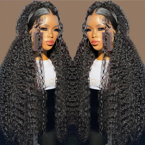 40 inch 13x6 glueless Full HD trong suốt phía trước ren sâu sóng tóc giả tóc con người ren phía trước Brazil xoăn tóc giả cho phụ nữ da đen - Product Image 1