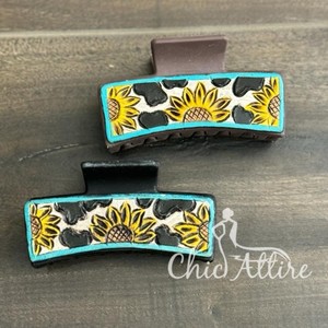 กิ๊บหนีบผมทำมือแบบตะวันตกที่หนีบผมหนังอุปกรณ์เสริมสำหรับผม - Product Image 1