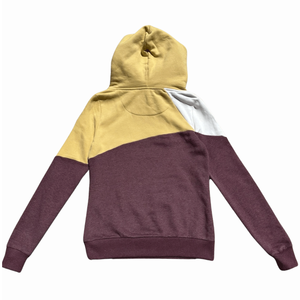 Sudadera con capucha de bloque de color dorado informal para mujer, ropa de calle, Sudadera con capucha y cuello de lana de algodón transpirable, Top - Product Image 2
