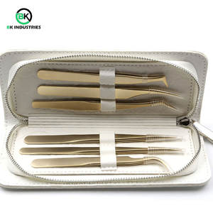 แหนบต่อขนตาแบบมืออาชีพสำหรับการฝึกอบรมในร้านเสริมสวย แหนบต่อขนตาแบบโค้งและแบบตรงเพื่อความสมบูรณ์แบบของวอลลุ่ม - Product Image 6