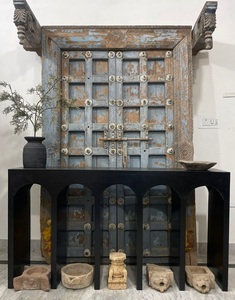 Table console en bois avec arche au design moderne de haute qualité décoration unique pour maison villa appartement bar meubles anciens style - Product Image 1