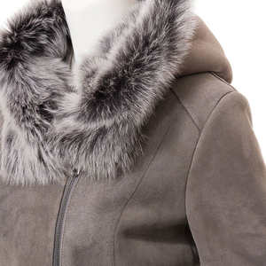 Chaqueta de Cuero de Cordero Personalizada, Delgada, Extra Grande, Brillante, Ecológica, Impermeable, Transpirable, de Primera Calidad, con Tela Oxford para Mujer - Product Image 5