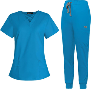Profesional médico Scrub Sets Médicos Enfermeras Hospital Unisex Jogger uniformes algodón al por mayor más tamaño logotipo personalizado 2025 - Product Image 4
