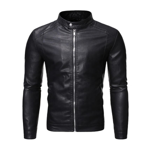 Chaqueta de cuero genuino para hombre de la mejor calidad para otoño e invierno, tela de lona, venta en línea, chaqueta para hombre - Product Image 1