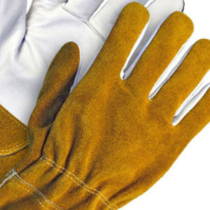 Guantes de soldadura resistentes a cortes de trabajo de alta temperatura para trabajo en metal Guantes de soldadura de cuero Llegada Resistencia al calor Doble - Product Image 4