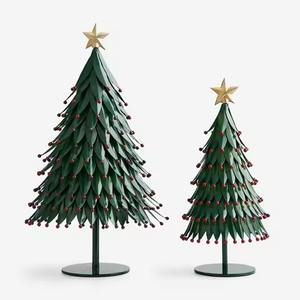 Árbol de Navidad de Metal Hecho a Mano con Adornos, Perfecto para Decoración de Fiestas Navideñas y Centro de Mesa Festivo para el Hogar - Product Image 4